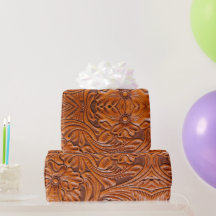 Cuero trabajado estilo vaquero occidental natural