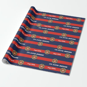 Papel De Regalo Cuerpo de Marines Personalizado