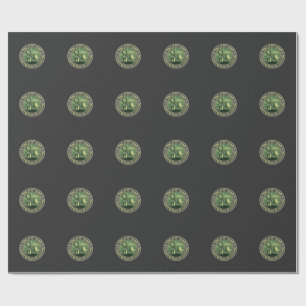 Papel De Regalo Cuervo de Manzana de Noche Espeluznante Castillo E