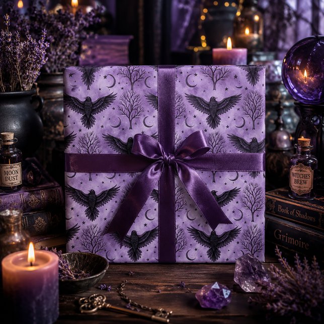 Papel De Regalo Cuervo Gótico (Subido por el creador)