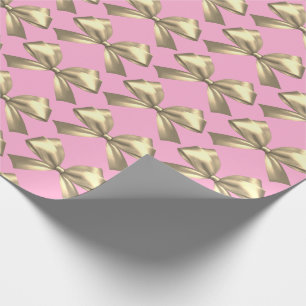 Papel De Regalo Cuidada Girona Rosa Gold Satin Estética Bow