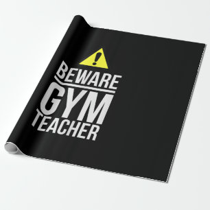 Papel De Regalo Cuidado profesor de gimnasia regalo de educación f