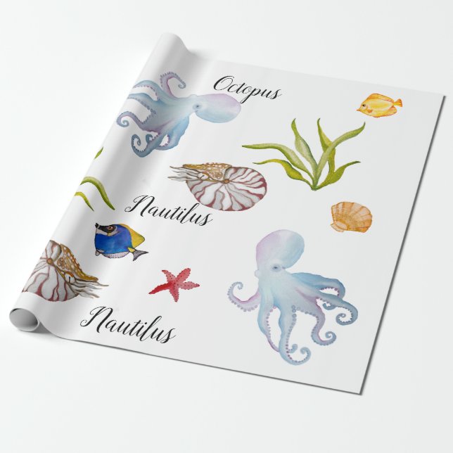 Papel De Regalo Cuidados acuáticos (Desenrollado)