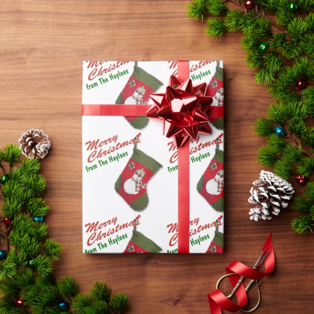 Papel De Regalo Cuidados Navidades de muñecos de nieve levantando  (Regalo de vacaciones)