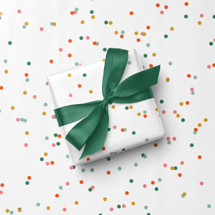 Papel De Regalo Cuidados puntos coloridos simples vacaciones festi