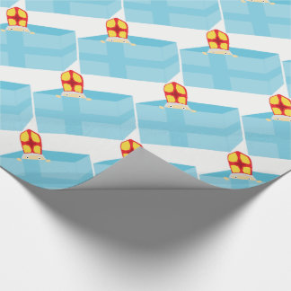 Papel De Regalo Cuidadosos niños Art Cute Gracioso San Nick Sinter