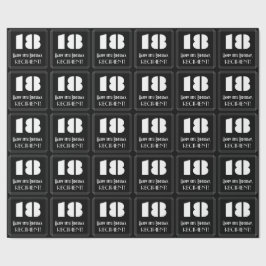 Papel De Regalo Cumpleaños 18: Estilo Art Déco "18" y nombre