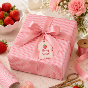 Papel De Regalo Cumpleaños 1 de Berry Sweet Strawberry