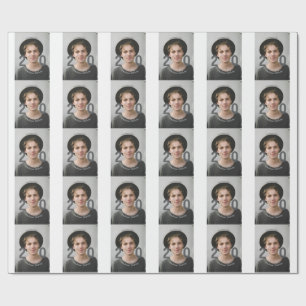 Papel De Regalo cumpleaños 20 añadir nombre foto fecha hombre azul