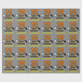 Papel De Regalo Cumpleaños 20: Tema de Halloween espeluznante, nom