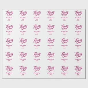 Papel De Regalo cumpleaños 21 agregar nombre fecha año plantilla r