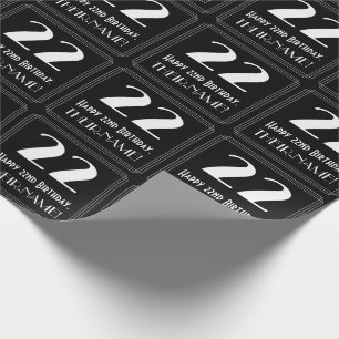Papel De Regalo Cumpleaños 22 - Estilo Art Déco "22", Nombre