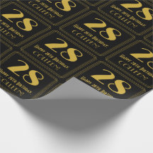 Cumpleaños 28 ~ Estilo Inspirado en Art Deco "28",