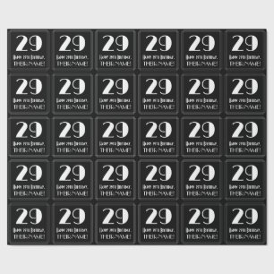 Papel De Regalo Cumpleaños 29 - Estilo Art Decó Inspirado "29", No