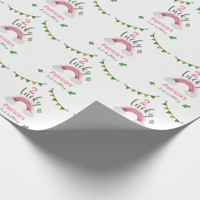 Papel De Regalo Cumpleaños 2 de Dos Afortunados (Esquina)