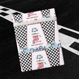 Papel De Regalo Cumpleaños 2do niño coche de carreras rápido 