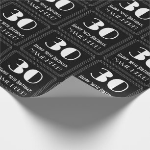 Papel De Regalo Cumpleaños 30 - Estilo Art Déco inspirado "30", 