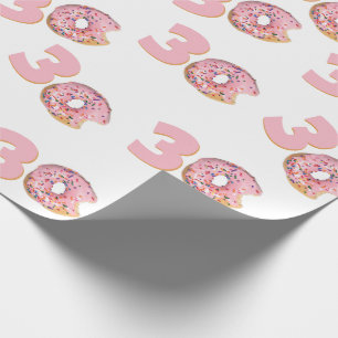 Papel De Regalo Cumpleaños 30 Rosa Donut