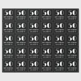 Papel De Regalo Cumpleaños 50 - Estilo Art Decó Inspirado "50", No