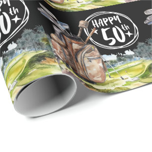 Papel De Regalo Cumpleaños 50 golfista