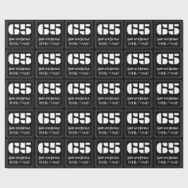 Papel De Regalo Cumpleaños 65: Estilo Art Déco "65" y nombre