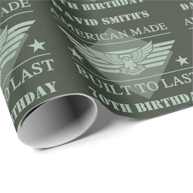 Papel De Regalo Cumpleaños 70 de American Made (Esquina del rollo)