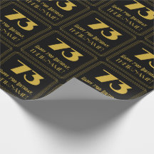 Cumpleaños 73 - Aspecto inspirado en Art Deco "73"