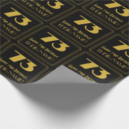 Papel De Regalo Cumpleaños 73 - Aspecto inspirado en Art Deco "73"