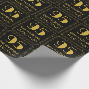 Papel De Regalo Cumpleaños 95 ~ Estilo Art Deco "95", Nombre