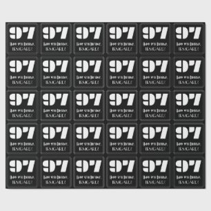 Papel De Regalo Cumpleaños 97: Aspecto inspirado en el Art Deco "9