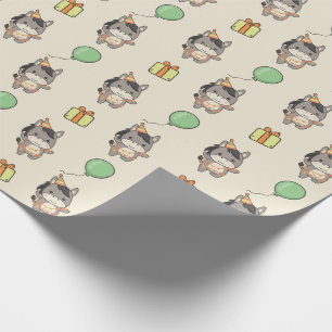 Papel De Regalo Cumpleaños Animal Cute Donkey Kids Fiesta de cumpl