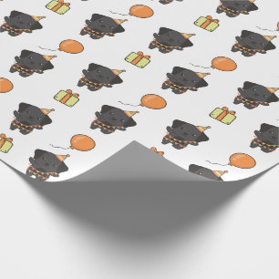 Papel De Regalo Cumpleaños Animal Cute Labrador Niños Fiesta de cu