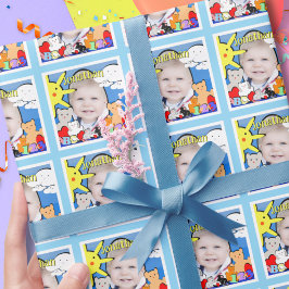 Papel De Regalo Cumpleaños Animales Divertidos Lindo Personalizado