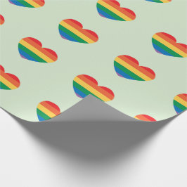 Papel De Regalo Cumpleaños Autismo Arcoíris Colorido Corazones Sin
