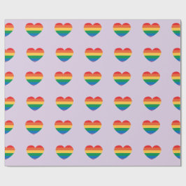 Papel De Regalo Cumpleaños autista corazones arcoíris coloridos au