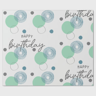 Papel De Regalo Cumpleaños Azul