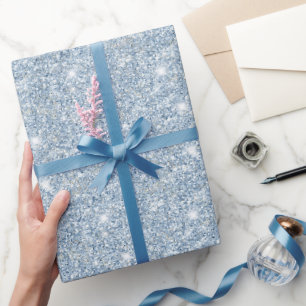 Papel De Regalo Cumpleaños Brillante Azul Cielo Claro
