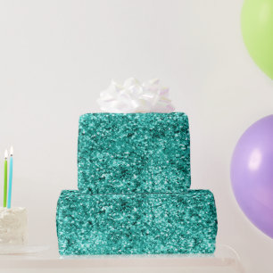 Papel De Regalo Cumpleaños Brillo Verde Esmeralda