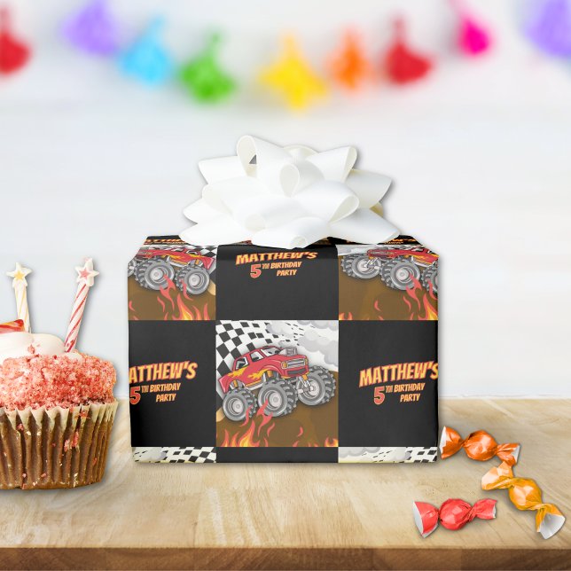 Papel de Regalo Cumpleaños Camión Monstruo Diverti (Subido por el creador)
