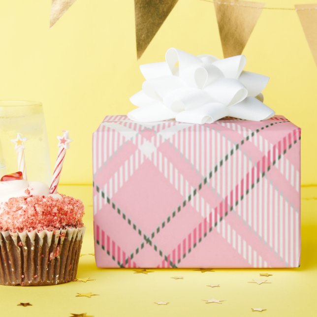 Papel De Regalo Cumpleaños clásico Tartan Plaid (Fiesta de cumpleaños )