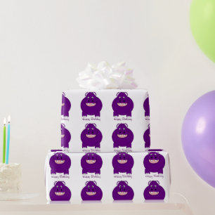 Papel De Regalo Cumpleaños con diseño de hipopótamo