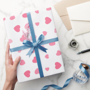 Papel De Regalo Cumpleaños Corazón Rosa Femenino Lindo
