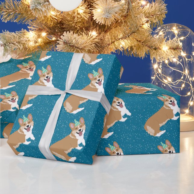 Papel De Regalo Cumpleaños Corgi (Vacaciones)