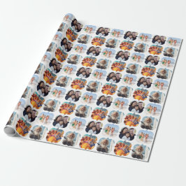 Papel De Regalo Cumpleaños de 4 Collages de fotos