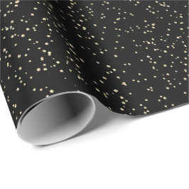 Papel De Regalo Cumpleaños de Adulto Brillo Negro Oro