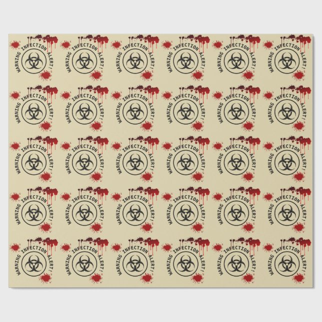 Papel De Regalo Cumpleaños de Apocalipsis Zombi | Biohazard de Hal (Superficie plana)