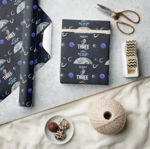 Papel De Regalo Cumpleaños de astronauta en el espacio exterior pa