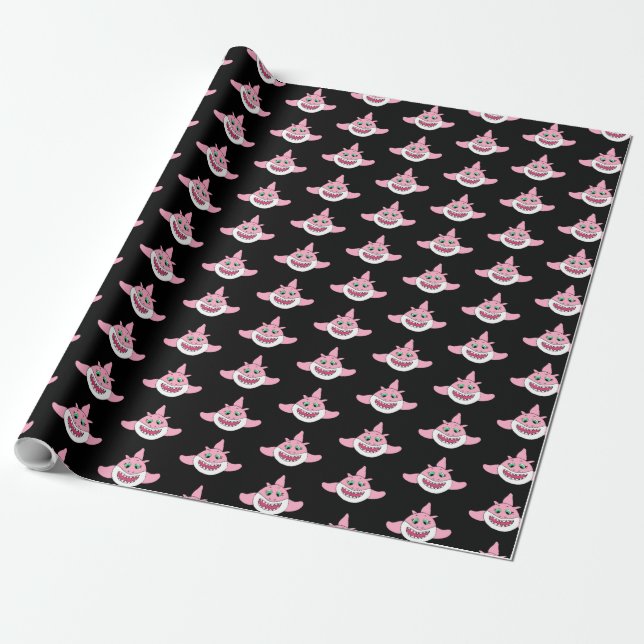 Papel De Regalo Cumpleaños de Baby Shark (Desenrollado)