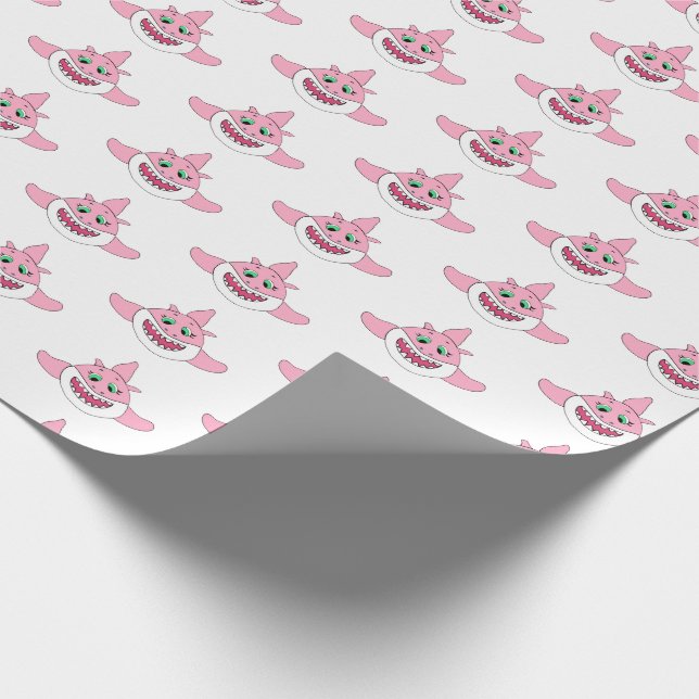 Papel De Regalo Cumpleaños de Baby Shark (Esquina)