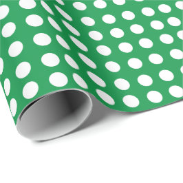 Papel De Regalo Cumpleaños de Baby Shower Green White Polka Dot